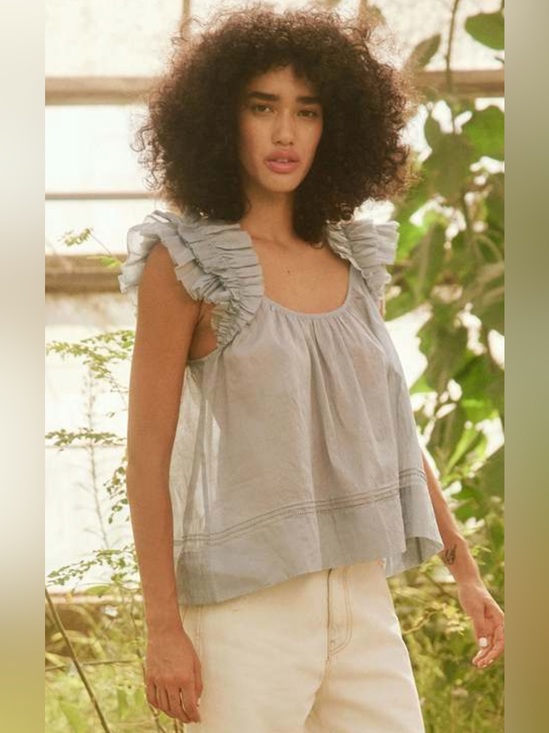 THE GREAT. Tops - NWT The GREAT The Dove Top in Cornflower